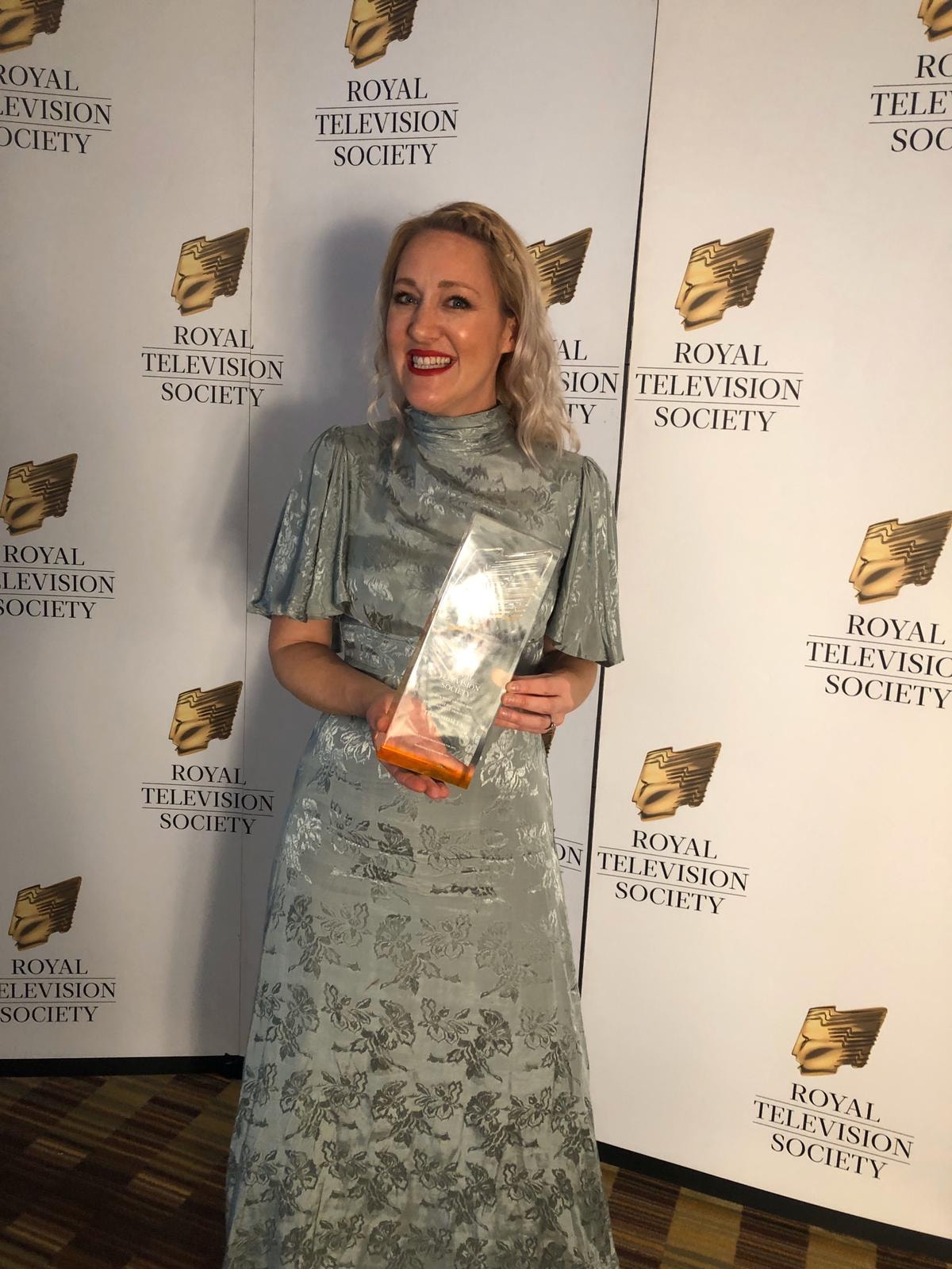 Kirsty at the Royal Television Society awards