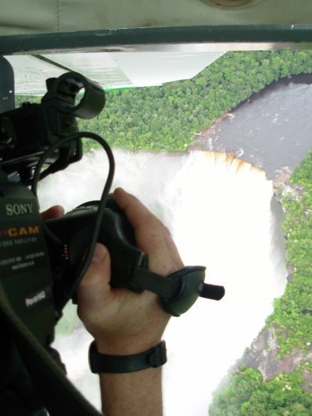 Aerial filming from plane