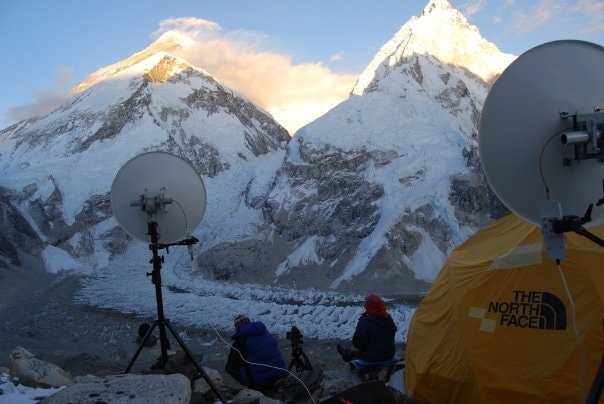 Mountaineers at base camp